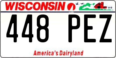 WI license plate 448PEZ