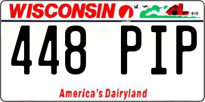 WI license plate 448PIP