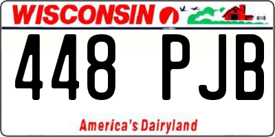WI license plate 448PJB