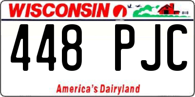 WI license plate 448PJC
