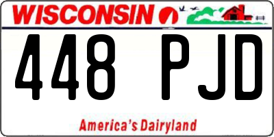 WI license plate 448PJD