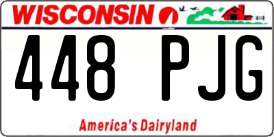 WI license plate 448PJG