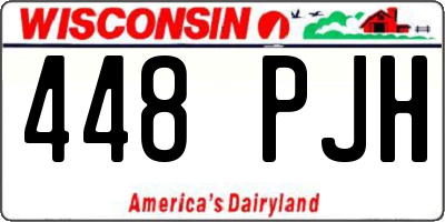 WI license plate 448PJH
