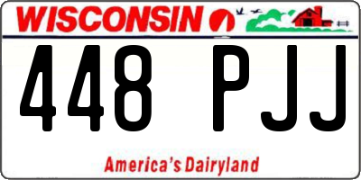 WI license plate 448PJJ