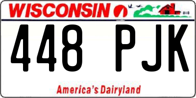 WI license plate 448PJK
