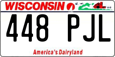 WI license plate 448PJL