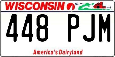 WI license plate 448PJM