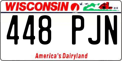 WI license plate 448PJN