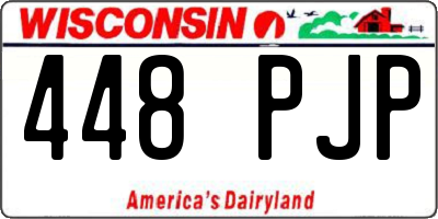 WI license plate 448PJP