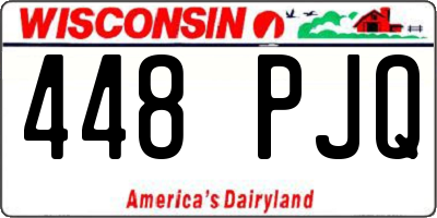 WI license plate 448PJQ