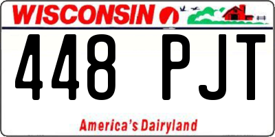WI license plate 448PJT