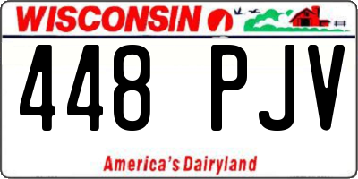 WI license plate 448PJV