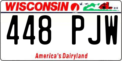 WI license plate 448PJW
