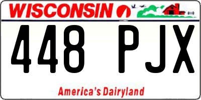 WI license plate 448PJX