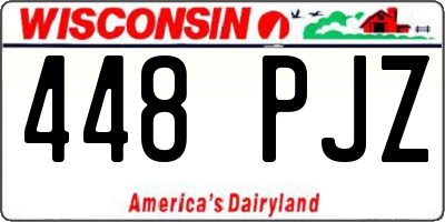 WI license plate 448PJZ