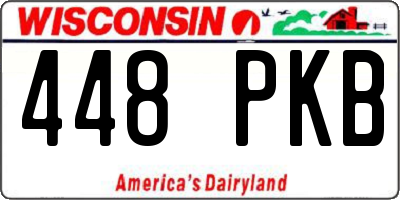 WI license plate 448PKB