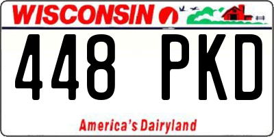 WI license plate 448PKD