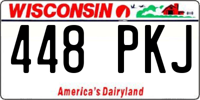 WI license plate 448PKJ