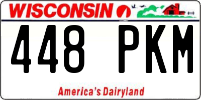 WI license plate 448PKM