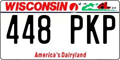 WI license plate 448PKP