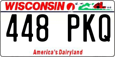 WI license plate 448PKQ