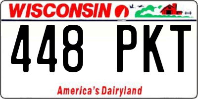 WI license plate 448PKT
