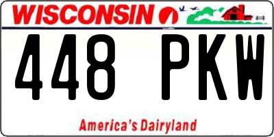 WI license plate 448PKW