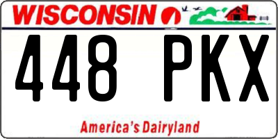 WI license plate 448PKX
