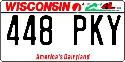 WI license plate 448PKY