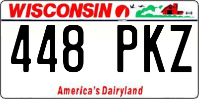 WI license plate 448PKZ