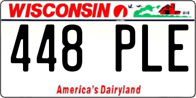 WI license plate 448PLE