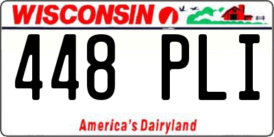 WI license plate 448PLI