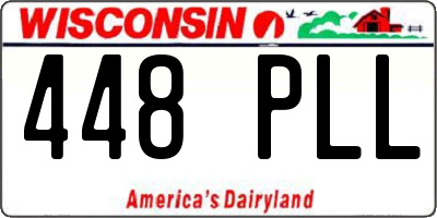WI license plate 448PLL