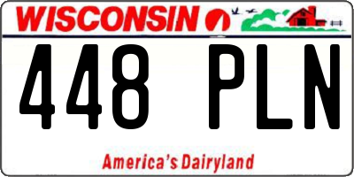 WI license plate 448PLN