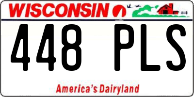 WI license plate 448PLS