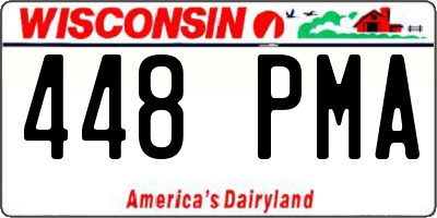 WI license plate 448PMA
