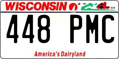 WI license plate 448PMC
