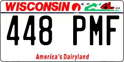 WI license plate 448PMF