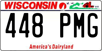 WI license plate 448PMG
