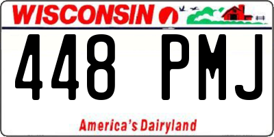 WI license plate 448PMJ