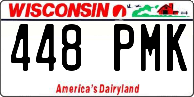 WI license plate 448PMK