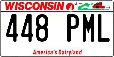 WI license plate 448PML
