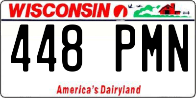 WI license plate 448PMN
