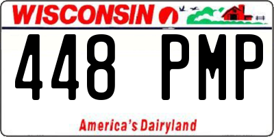 WI license plate 448PMP