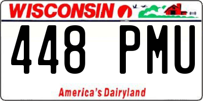 WI license plate 448PMU
