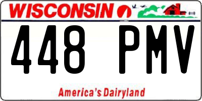 WI license plate 448PMV