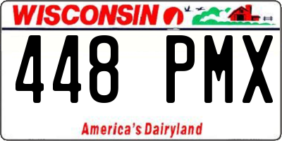 WI license plate 448PMX