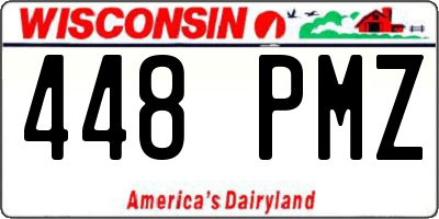 WI license plate 448PMZ