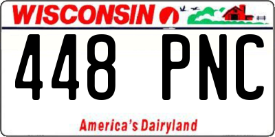WI license plate 448PNC
