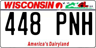 WI license plate 448PNH